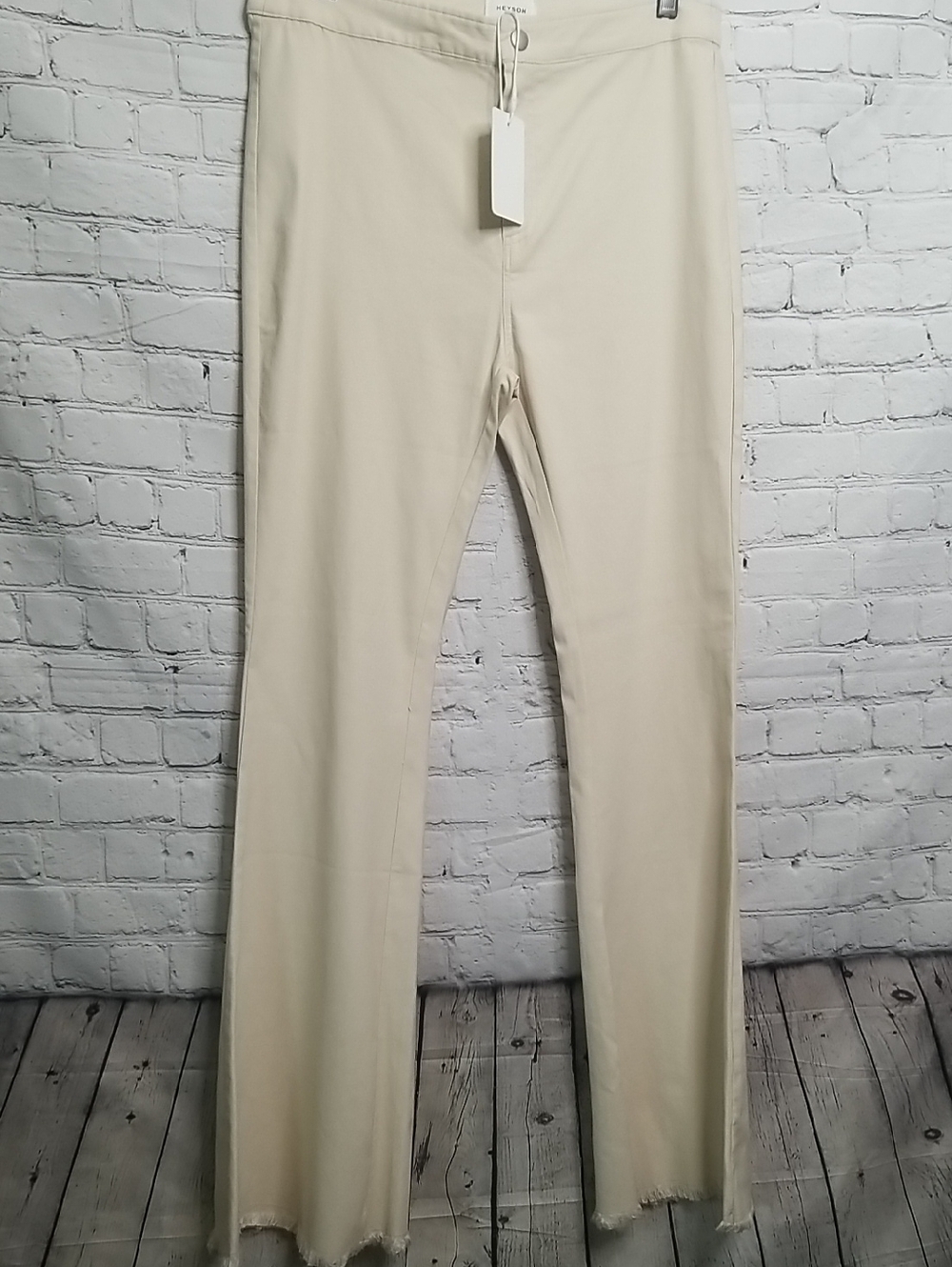Heyson Beige Wide Leg Pants Large